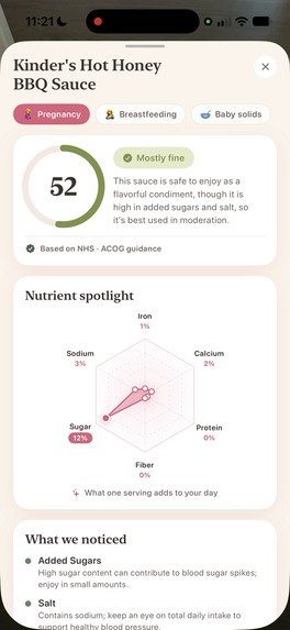 Pregnancy Food Scanner: Nomi – screenshot 6