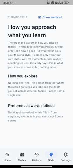 Versa: Learn How You Think – screenshot 5