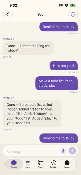 PingUp – screenshot 2