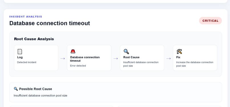 DevOps Copilot – AI Incident & Root Cause Assistant – screenshot 4