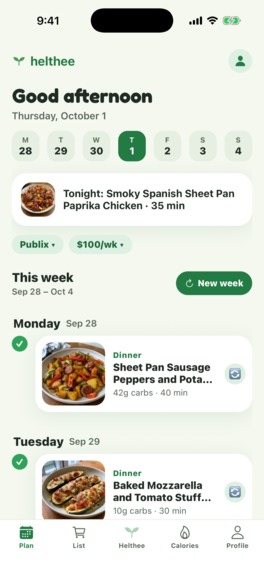 Helthee: Diabetes Meal Planner – screenshot 2