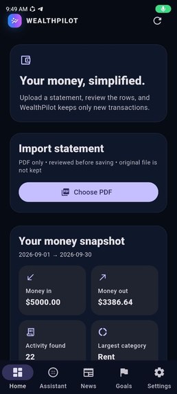 WealthPilot – screenshot 2