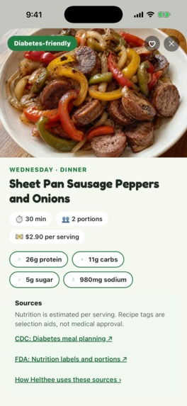  Helthee: Diabetes Meal Planner – screenshot 5