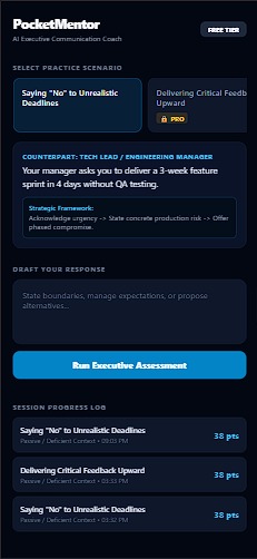 PocketMentor – AI Executive Communication Coach – screenshot 1