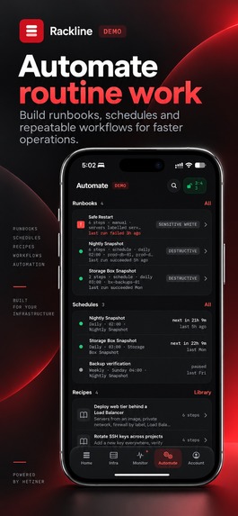 Rackline: Hetzner Manager – screenshot 9