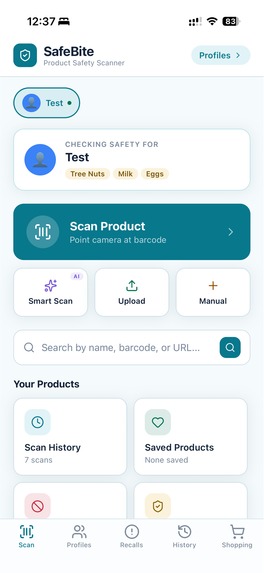 SafeBite – screenshot 1