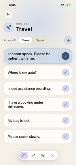 Tacit AAC – screenshot 3
