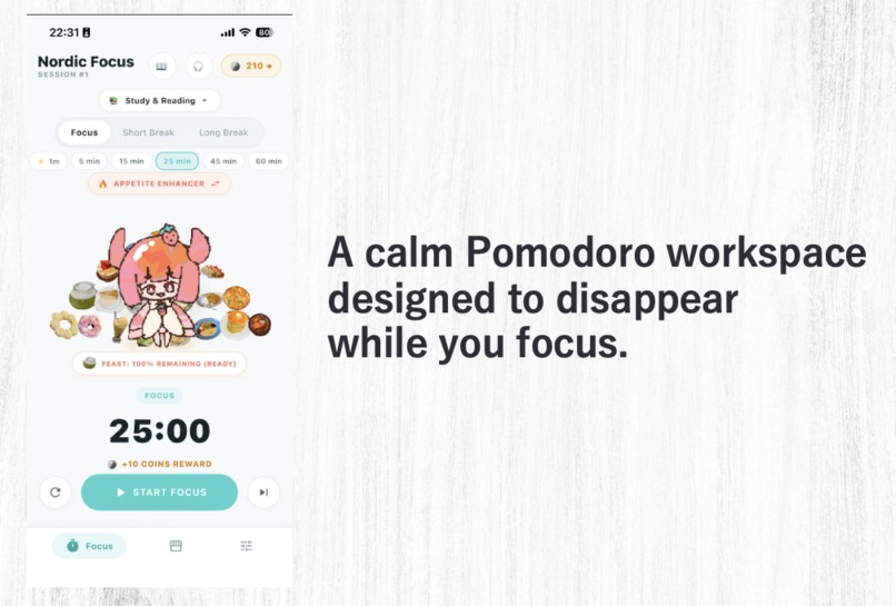 Nordic Focus: Gamified Pomodoro  – screenshot 2