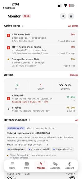 Rackline: Hetzner Manager – screenshot 4