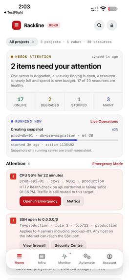Rackline: Hetzner Manager – screenshot 2