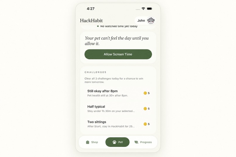 HackHabit – screenshot 1