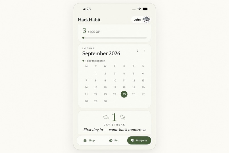HackHabit – screenshot 3