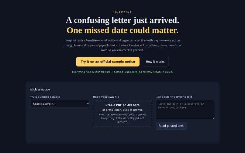 Fineprint – screenshot 1