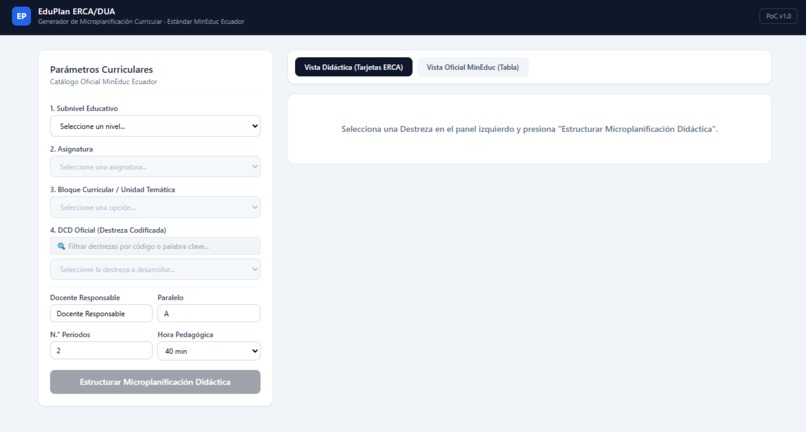 EduPlan ERCA/DUA  – screenshot 1