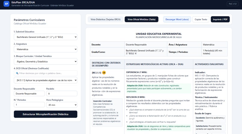 EduPlan ERCA/DUA  – screenshot 4