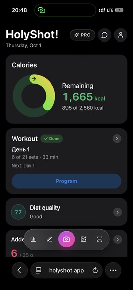 HolyShot: Snap a Meal, Coach Everything – screenshot 7