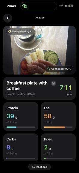 HolyShot: Snap a Meal, Coach Everything – screenshot 8