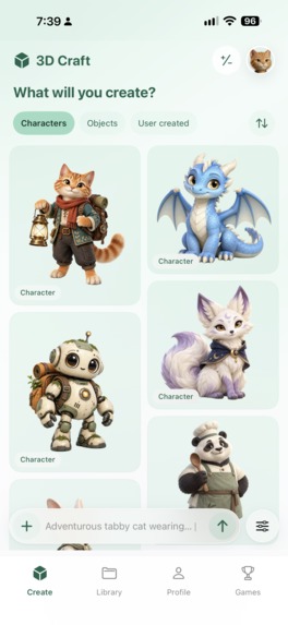 3D Craft: AI 3D Model Maker – screenshot 1