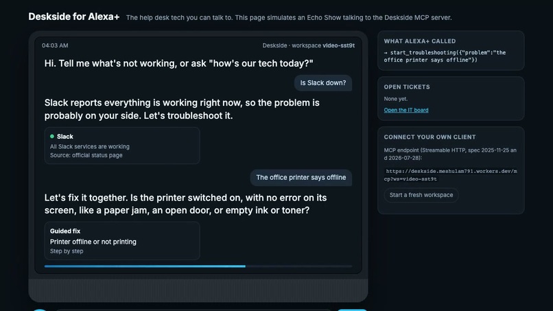 Deskside for Alexa+ – screenshot 1