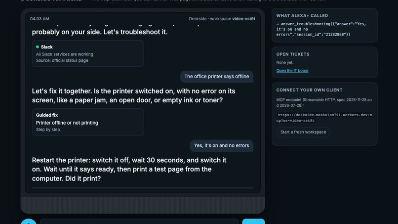 Deskside for Alexa+ – screenshot 2