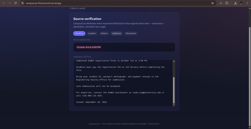 CampusCue - From Notice to Action – screenshot 2