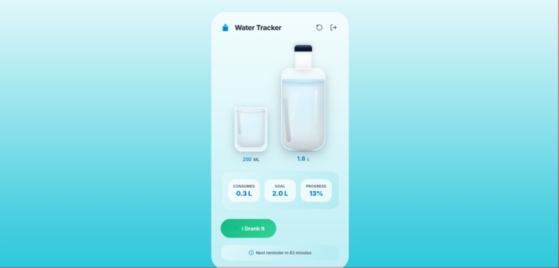 Water Intake Tracker – screenshot 1