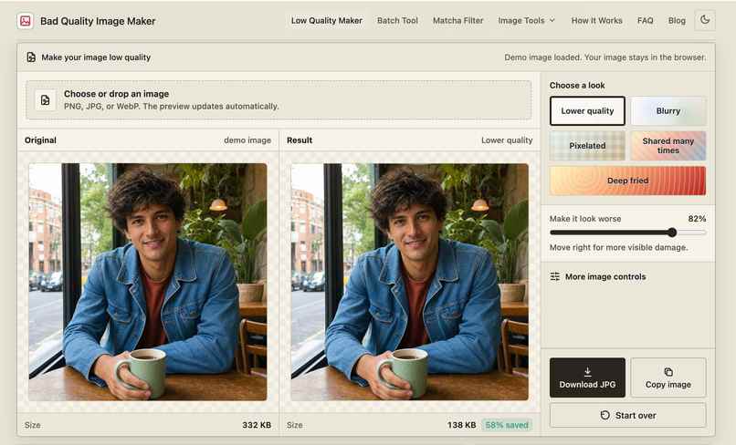 Bad Quality Image Maker – screenshot 2