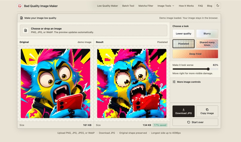 Bad Quality Image Maker – screenshot 1