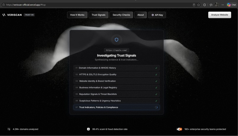 Veriscan – screenshot 2