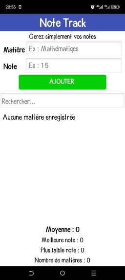 Note track  – screenshot 1