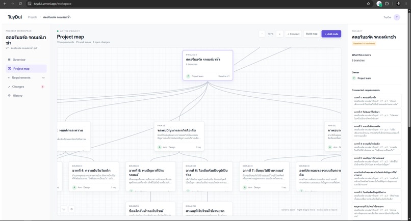 TuyDui — AI Scope Change Intelligence for Client Projects – screenshot 2