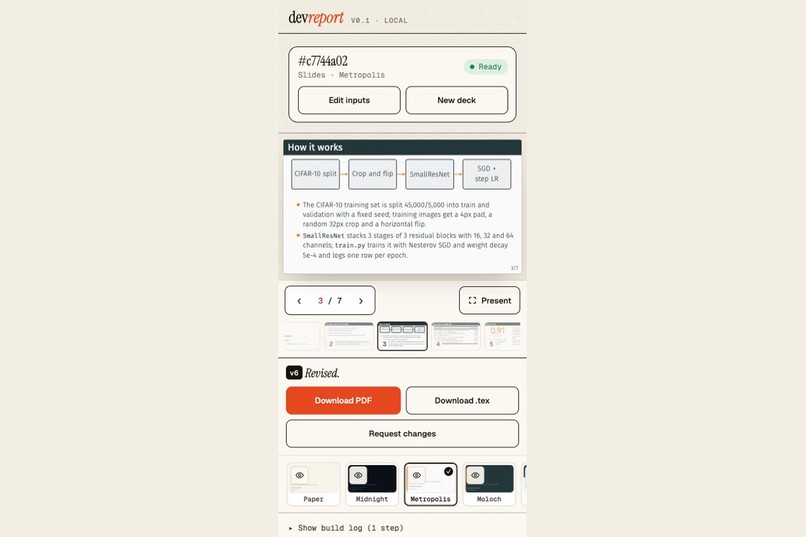devreport – screenshot 11