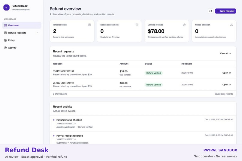 Refund Desk – screenshot 1