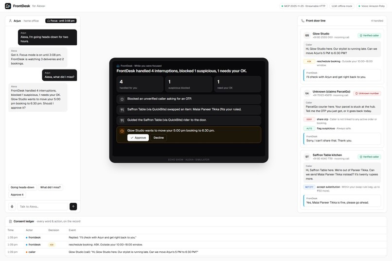 FrontDesk for Alexa+ – screenshot 1