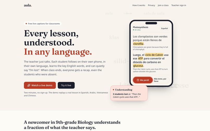Aula – screenshot 1