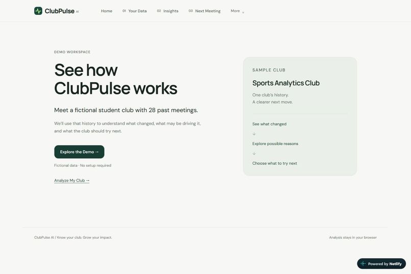 ClubPulse AI – screenshot 2
