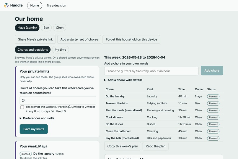 Huddle – screenshot 1