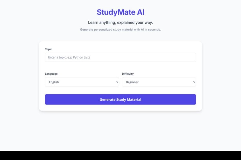 StudyMate AI – screenshot 1