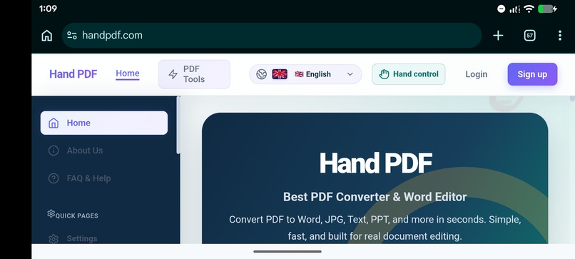 HandPDF – Free Online PDF Tools – screenshot 1