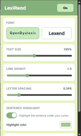 LexiRead – screenshot 2