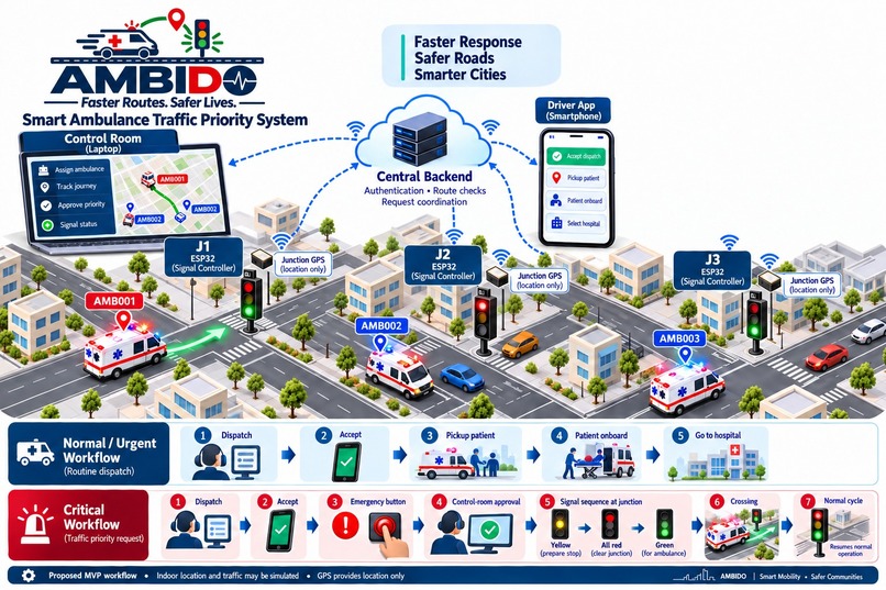 AMBIDO- Smart Ambulance Traffic Priority System – screenshot 2