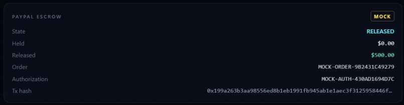 AgentEscrow – screenshot 2
