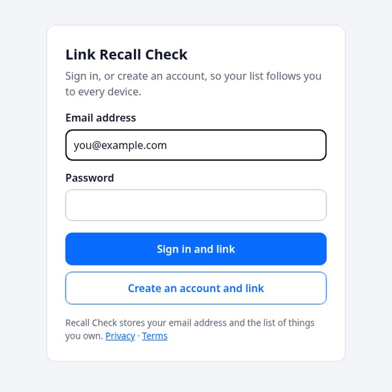 Recall Check – screenshot 3