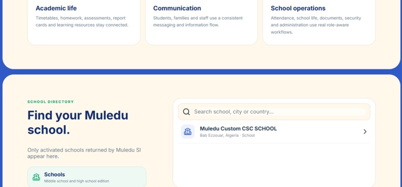Muledu School Interface – screenshot 1