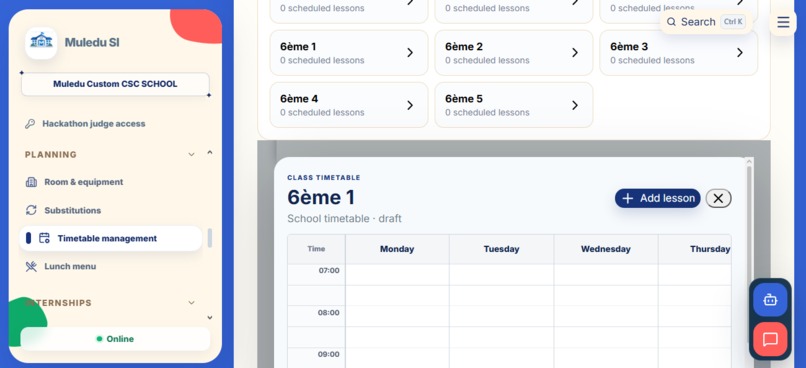 Muledu School Interface – screenshot 5