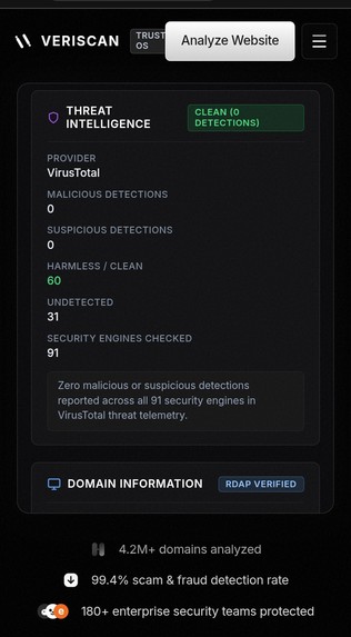 Veriscan – screenshot 3