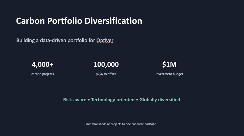 Carbon Portfolio Diversification – screenshot 1