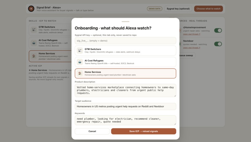 Signal Brief for Alexa+ – screenshot 1