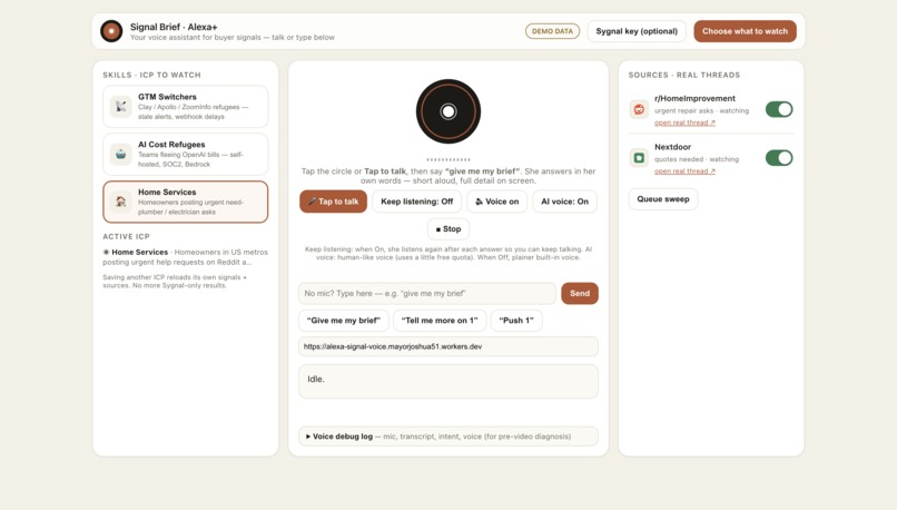 Signal Brief for Alexa+ – screenshot 2