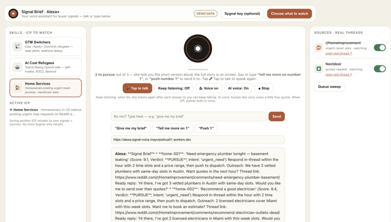 Signal Brief for Alexa+ – screenshot 3